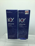 (2) KY True Feel Premium Silicone Lubricant 4.5oz Silky Non-irritating Lube