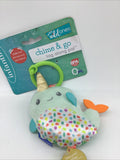 Infantino Narwhal Chime & Go Tag Along Pal Clip On Baby Toy Age 6-12 Months