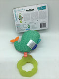 Infantino Narwhal Chime & Go Tag Along Pal Clip On Baby Toy Age 6-12 Months