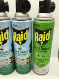 (4) Raid Yard Guard Mosquito Fogger Insect Spray Insecticide Last 6 Hour 16 Oz
