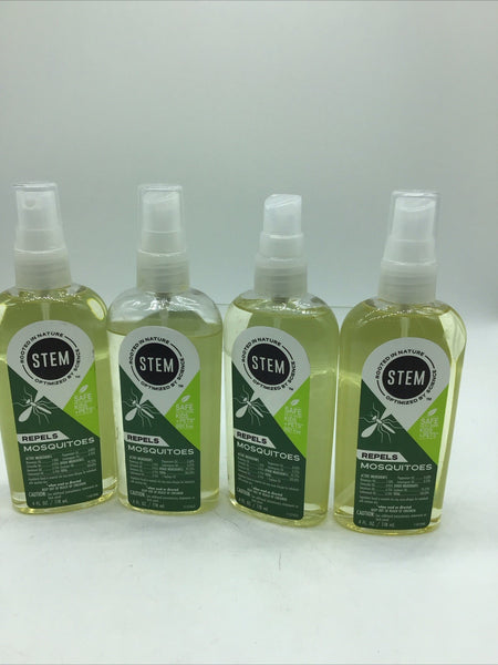 (4) STEM Bug Repellent Spray for Mosquitoes Deet Free Safe Around Kids Pets 4 oz