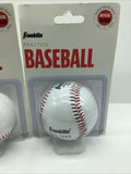 (2) Franklin Leather Red Stitch Core Cork Baseball Official COMBINESHIP