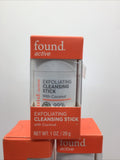 (3) Found Active Exfoliating Cleansing Stick Face Natural Coconut Face Body 1 Oz
