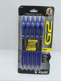 Pilot G2 Blue Gel Pens 0.7mm Fine Point 5 Count Cushion Grip Combine Shipping!