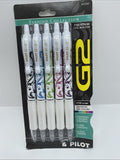 Pilot G2 Blue Gel Pens 0.7mm Fine Point 5 Colors Pink Black Purple Combine Ship