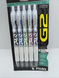 Pilot G2 Blue Gel Pens 0.7mm Fine Point 5 Colors Pink Black Purple Combine Ship