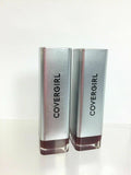 (2) Covergirl Exhibitionist Lipstick CHOOSE YOUR COLOR Demi-Matte Metallic Creme