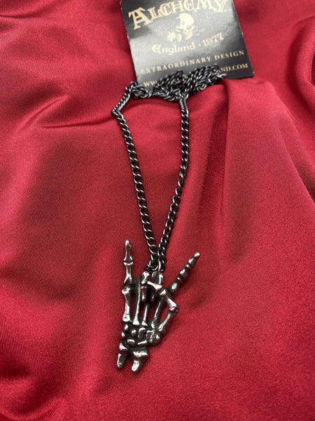 Alchemy Gothic P797  Maloik: Sign Of The Horns Maschio Necklace IN HAND