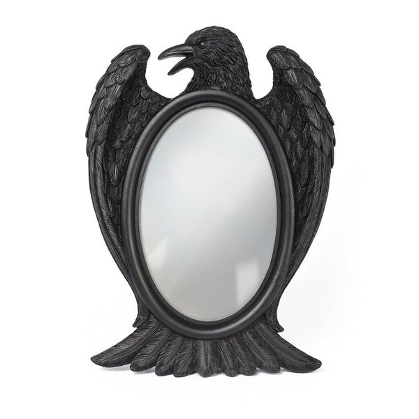 Alchemy Gothic V105 - Black Raven Mirror Dressing Room Table Vanity Makeup
