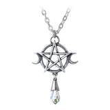 Alchemy P845 Goddess Necklace Gothic Pendant Moon Star Crystal wiccan IN HAND