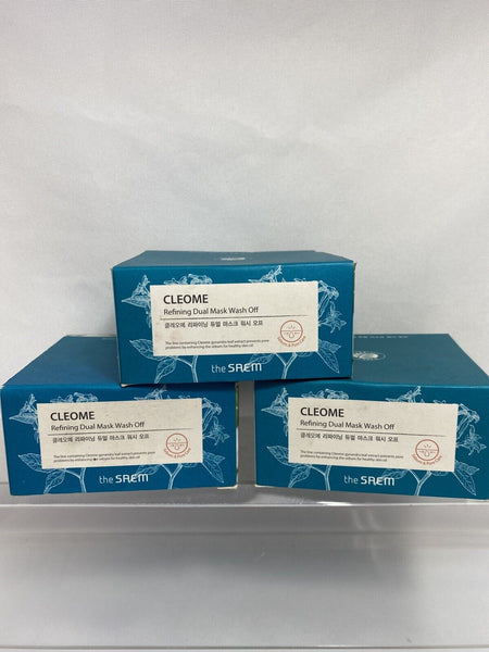 Policy (3) the SAEM Cleome 10 min Refining Dual Mask Wash Off Sebum & Pore Care