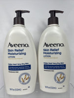 (2) Aveeno Relief Moisturizing Lotion Fragrance Free 18oz