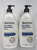 (2) Aveeno Relief Moisturizing Lotion Fragrance Free 18oz