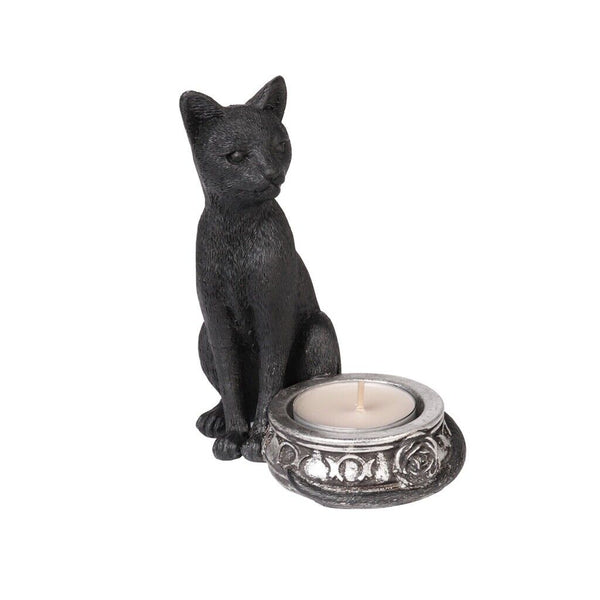 Alchemy Gothic V100 Black Cat T - Light Candle Holder The Vault Feline Vanity