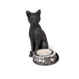 Alchemy Gothic V100 Black Cat T - Light Candle Holder The Vault Feline Vanity