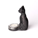 Alchemy Gothic V100 Black Cat T - Light Candle Holder The Vault Feline Vanity