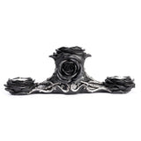 Alchemy Gothic V96 Black Rose Triple T-Light Holder The Vault 12”x4” Candle Hold