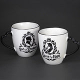 Alchemy Gothic CM2 - Queen & Lord Of Darkness Mug Set White & Black Coffee Tea
