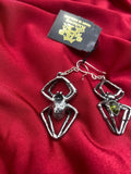 Alchemy England Gothic E428 Green Venom Earrings Spider Hanging Dangle IN HAND