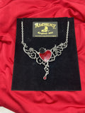 Alchemy P721 The Blood Rose Heart Pendant Necklace Gothic Red IN HAND Valentine