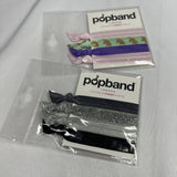 (2) Pop band Pink Purple Black Unicorns No Dent Knotted Ponytailers 4 Hair Ties