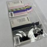 (2) Pop band Pink Purple Black Unicorns No Dent Knotted Ponytailers 4 Hair Ties