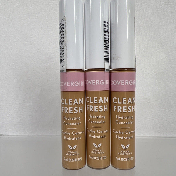 (3) CoverGirl 370 Medium / Tan Clean Fresh Hydrating Concealer -