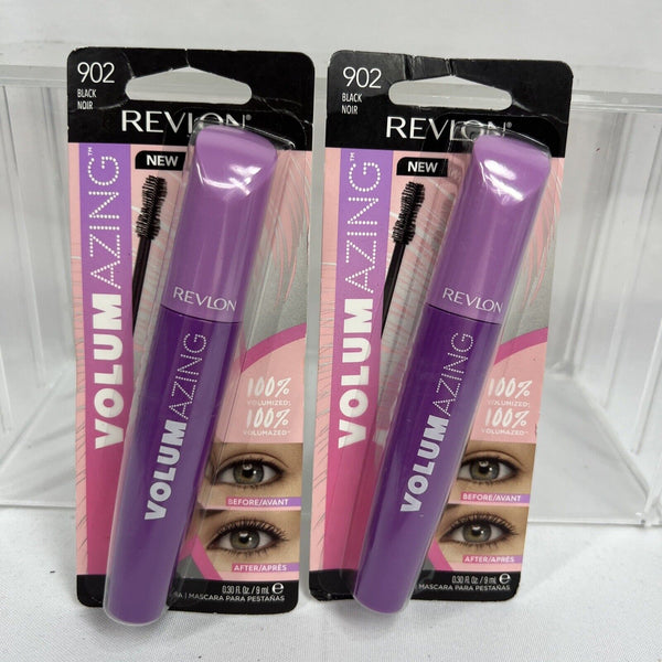 (2) Revlon 902 Black Volumazing Mascara Oversized Brush Volume Lenght Bold Lash
