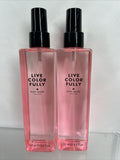 (2) Kate Spade Live Color Fully Fragrance Mist Perfume Spray 8.4 fl oz New