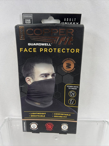 Grey Copper Fit Guardwell Face Protector Neck Gator Adult Unisex One Sz Sports