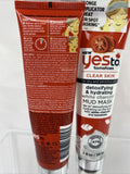 (10) Yes To Tomatoes White Charcoal Detoxifying Hydrate Clear Face Mud Mask 2oz