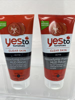 (10) Yes To Tomatoes Clear breakout Detoxifying Charcoal Mud Mask 2oz