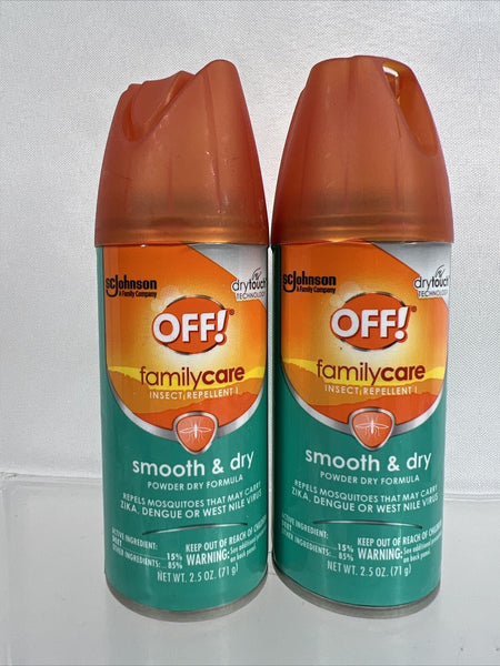 (2) OFF! Mosquito Repellent Smooth & Dry Spray Travel Purse 2.5oz COMBINESHIP