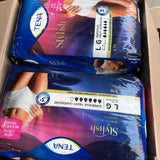 (4) Large Tena Stylish Incontinence Underwear 16 Each Super Plus Heavy White64tt