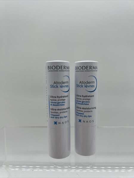 (2) Bioderma  Atoderm Lip Stick Balm Ultra Hydrant 4g moisturizer