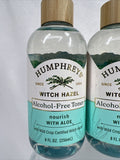 (4) Humphreys Nourish Alcohol Free Witch Hazel Aloe Toner Vegan Sustainable 8oz