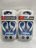 (2) Magnavox Stable Hooks Earbuds Headphones Microphone & Music Control White