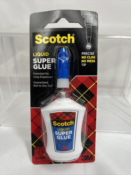 Scotch Super Glue Liquid with Precision Applicator 0.14 Oz Each