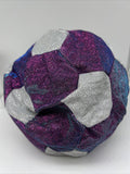 Hedstrom 8" Bouncy Soft Soccer Glitter Silver Pink Purple 3+ Inflatable Toy