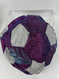 Hedstrom 8" Bouncy Soft Soccer Glitter Silver Pink Purple 3+ Inflatable Toy