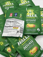 (10) Halls Defense Vitamin C Immune Supplement Citrus Cough 30 Drops Lot 300t