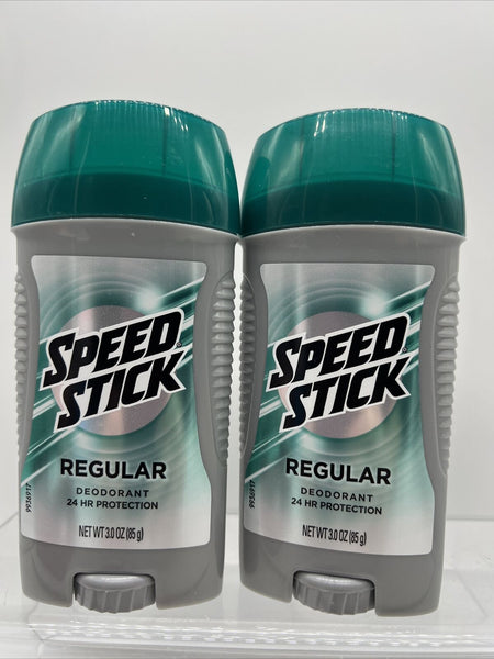 (2) Speed Stick Deodorant Regular 3oz Each 24 Hour  Protection AntiPerspirant