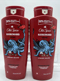 (2) Old Spice Krakengard Body Wash Lasting Scent + Rich Lather 24oz HUGE
