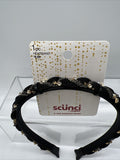 Scunci Head band Chain & Crystal Black Styling Hair Band Cocktail Upscale  ￼