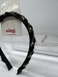 Scunci Head band Chain & Crystal Black Styling Hair Band Cocktail Upscale  ￼