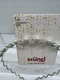 Scunci Head band Pearl & Crystal Silver Styling Hair Band Cocktail Upscale  ￼