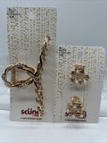 (2) Scunci Claw Clips Pearl & Crystal Gold Styling Hair Jaw Cocktail Upscale  ￼