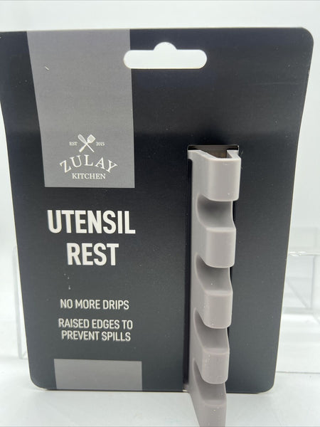 Zulay Kitchen Silicone Utensil Rest BPA-Free Spoon Drip Pad Heat Resistant