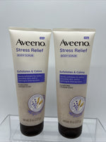 (2) Aveeno Stress Relief Lavender Exfoliating & Calms Body Scrub  8oz