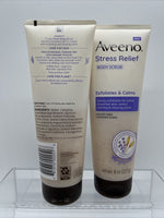 (2) Aveeno Stress Relief Lavender Exfoliating & Calms Body Scrub  8oz